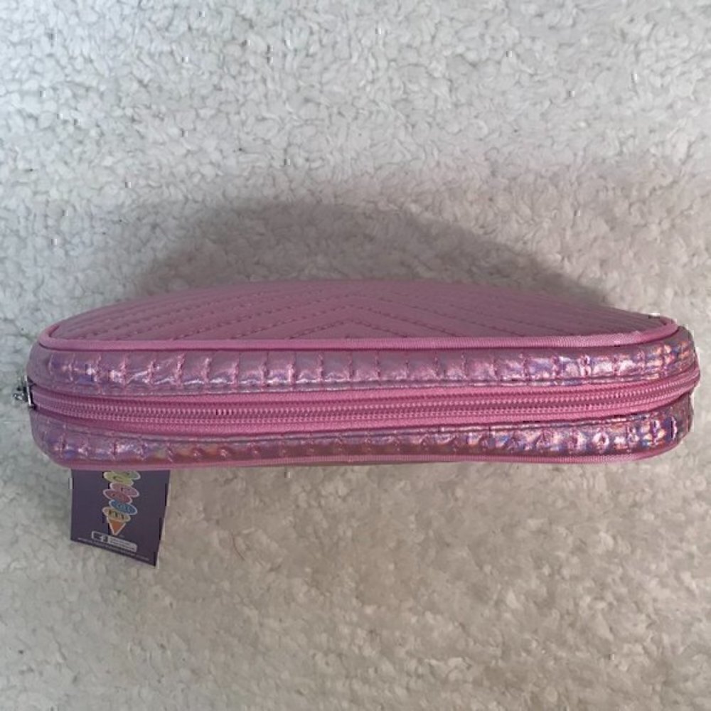 iScream Pink Chevron Metallic Cosmetic Bag - Picture 3 of 4